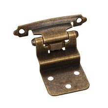 Load image into Gallery viewer, Traditional 3/8” Inset Hinge with Semi-Concealed Frame Wing - Antique Brass #P5922AB