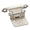 Traditional 1/2" Overlay Hinge With Screws - Satin Nickel #P5011SN