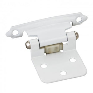 TRADITIONAL 1/2" OVERLAY HINGE WITH SCREWS - WHITE #P5011WH