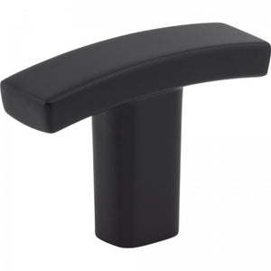 1-1/2" OVERALL LENGTH MATTE BLACK SQUARE THATCHER CABINET "T" KNOB #859T-MB