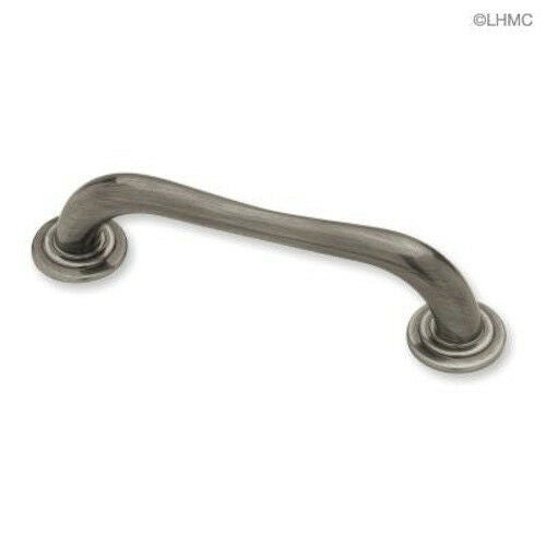 Brushed Nickel Greco Roman w/ Backplates Drawer Cabinet Pull #PN0596C-BNP-C