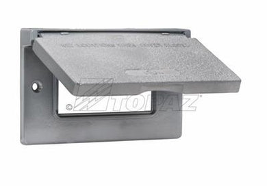 TOPAZ - WCH1GFI HORIZONTAL 1 GANG WEATHER PROOF GFCI RECEPTACLE COVER